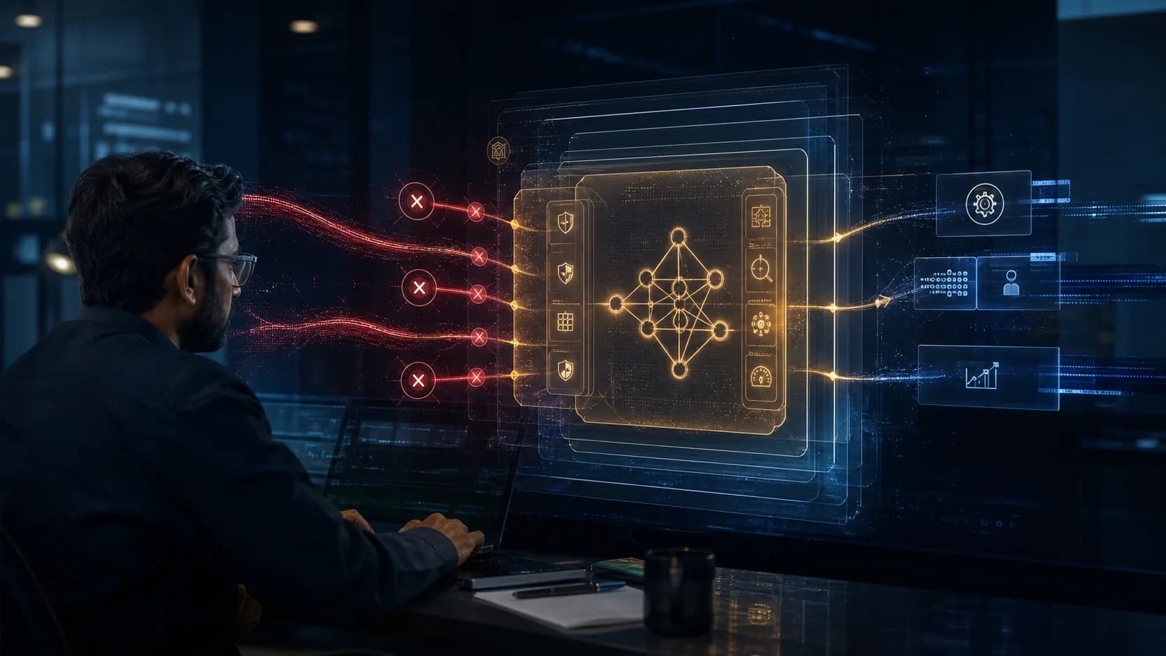 An Indian security engineer protecting an AI agent with layered defenses